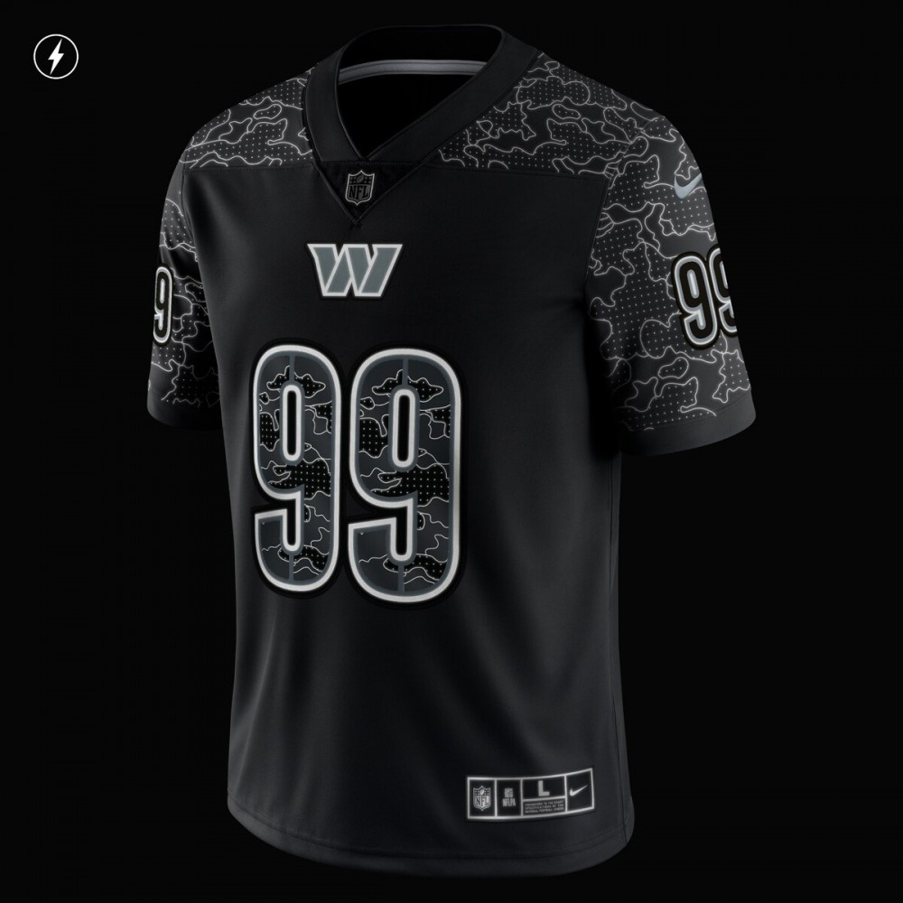Chase Young Washington Commanders Nike RFLCTV Limited Jersey - Black-GridironStore